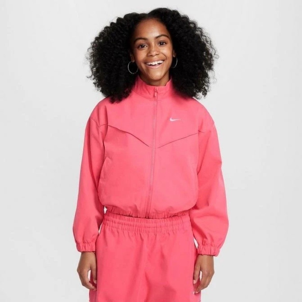 Nike Girls Coral‎ Oversized Lightweight Jacket And Cargo Joggers Size XL - Picture 9 of 10